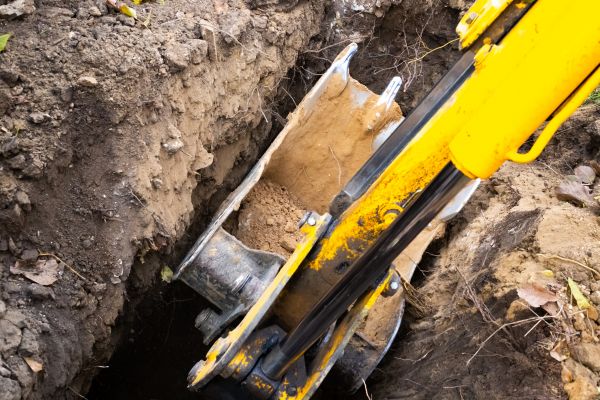 Downspout Trenching in Bethlehem